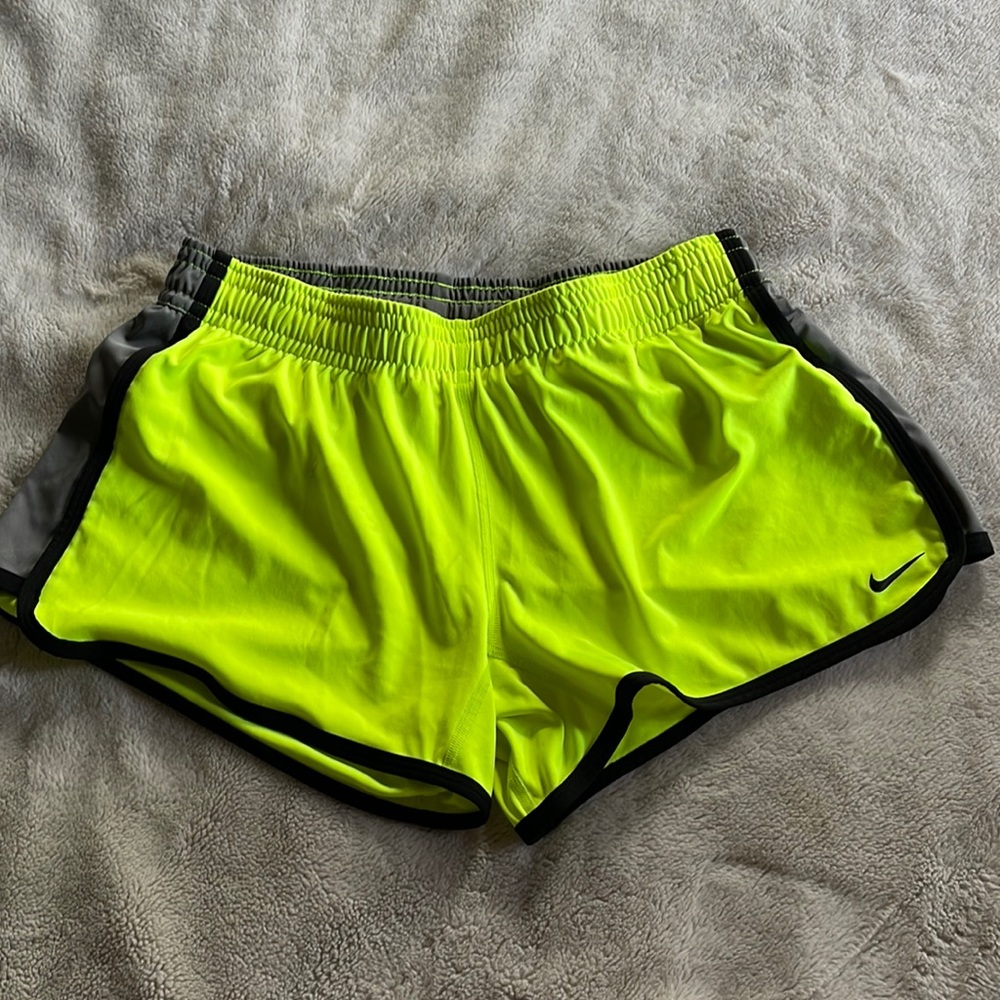 Neon Nike running shorts